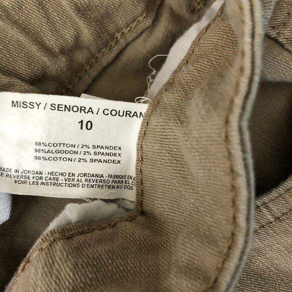 Bandolino Womens Caroline Jeans Straight Leg Elastic Back Beige Stretch 10 - Picture 5 of 5